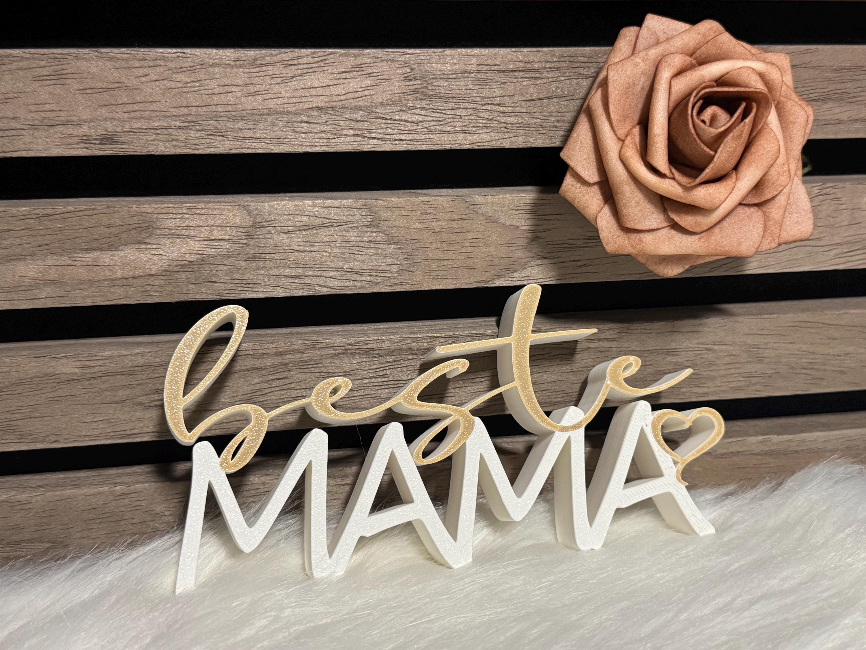 Geschenk für Mama | Muttertag Geschenk | Mama Deko | Geburtstag Mama | Handmade | 3D Schritzug | Mama Aufsteller | Gewchenkidee Mama
