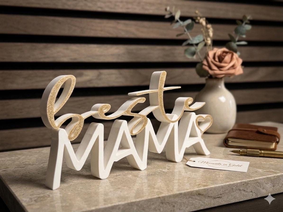 Geschenk für Mama | Muttertag Geschenk | Mama Deko | Geburtstag Mama | Handmade | 3D Schritzug | Mama Aufsteller | Gewchenkidee Mama
