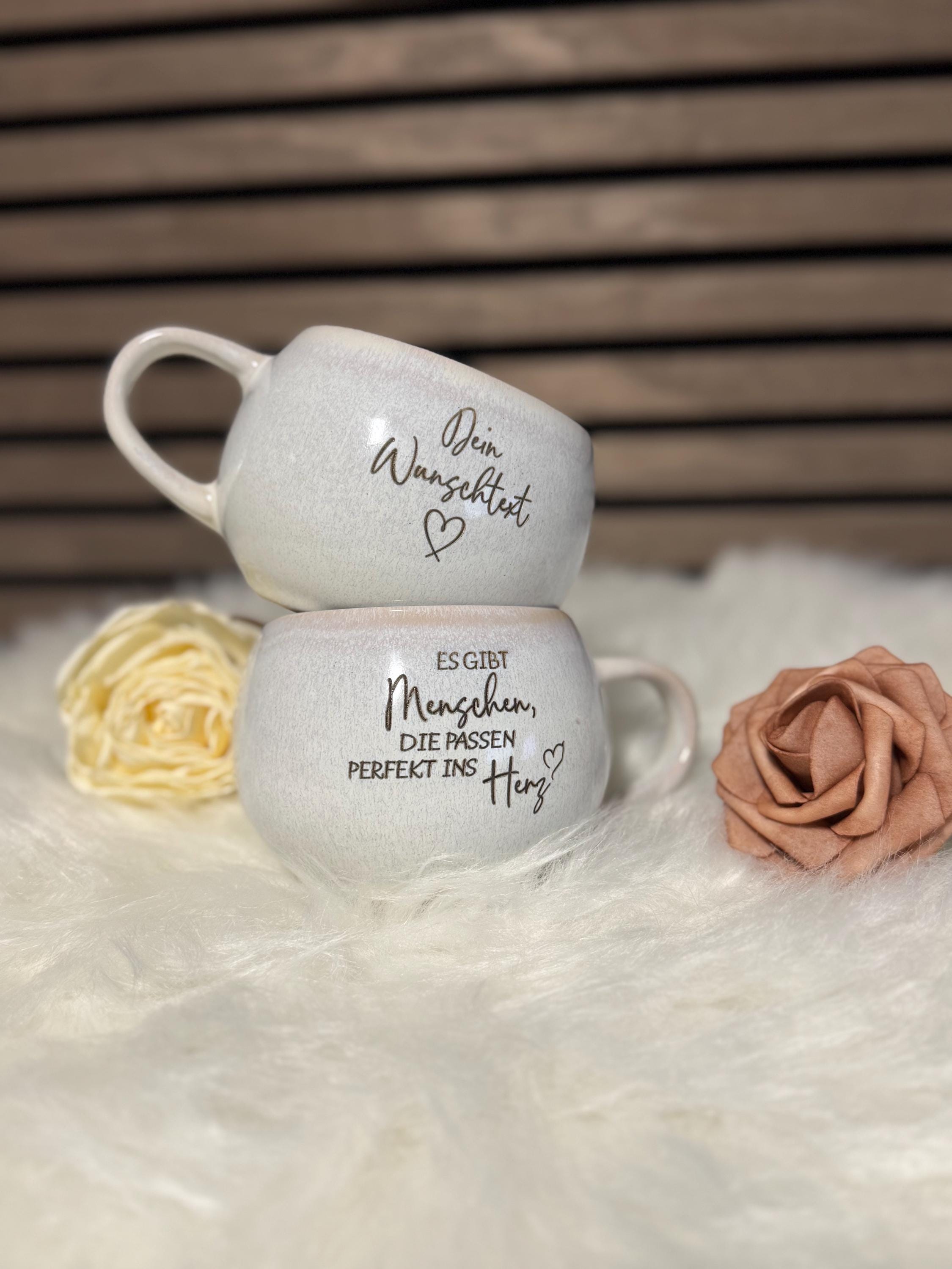 Personalisierte Tasse mit Gravur Namen | Geschenk für Mama | Geburtstagsgeschenk Frau | individuelle Keramiktasse