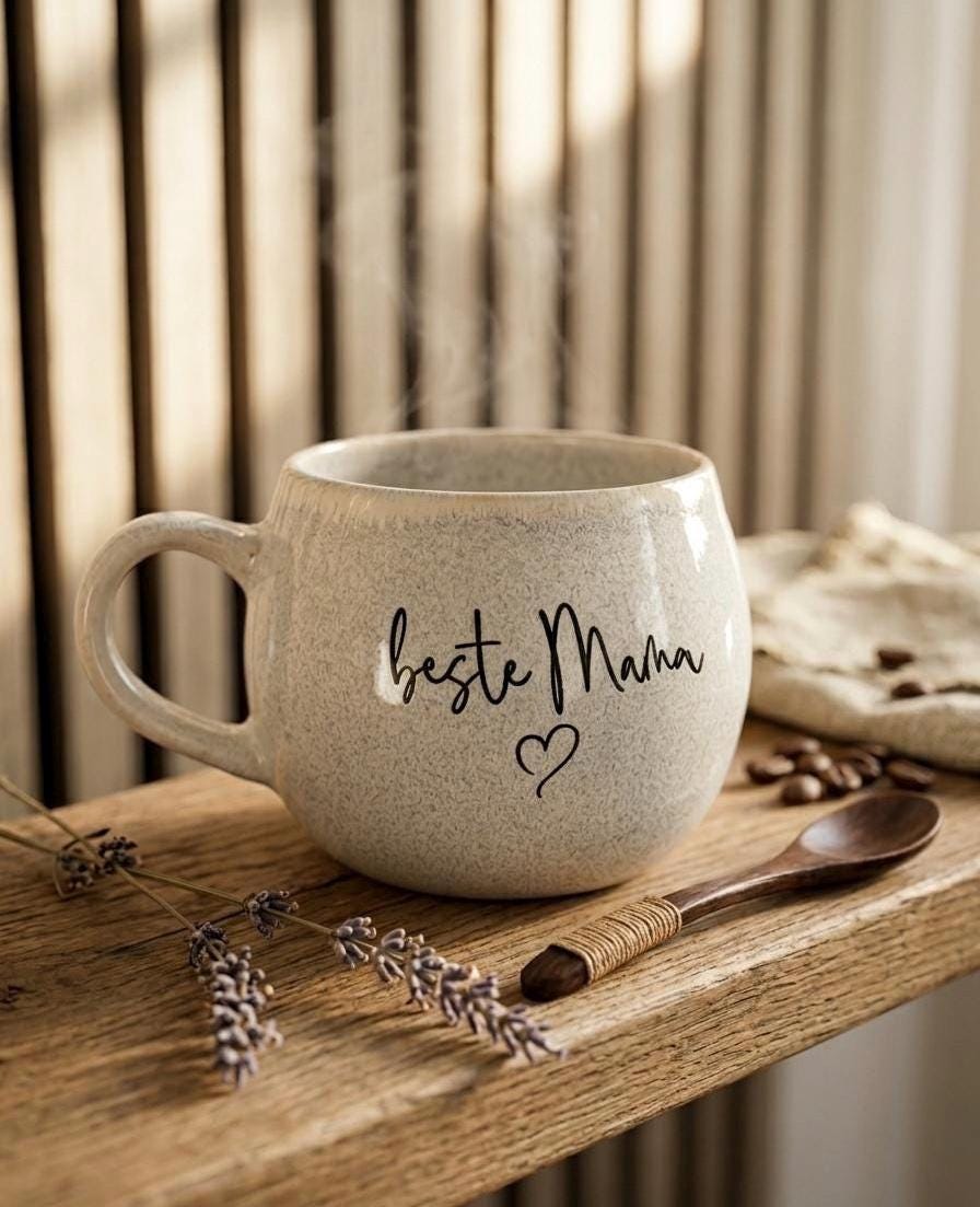 Personalisierte Tasse mit Gravur Namen | Geschenk für Mama | Geburtstagsgeschenk Frau | individuelle Keramiktasse