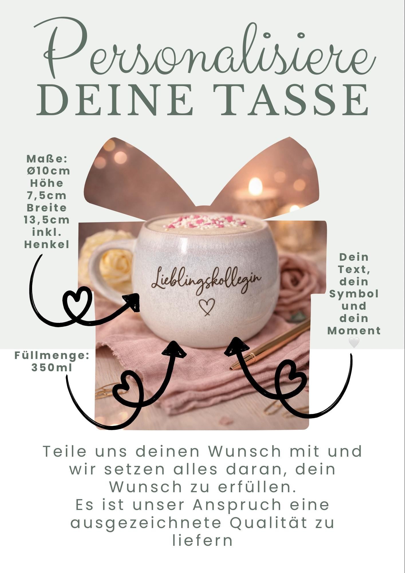 Personalisierte Tasse mit Gravur Namen | Geschenk für Mama | Geburtstagsgeschenk Frau | individuelle Keramiktasse