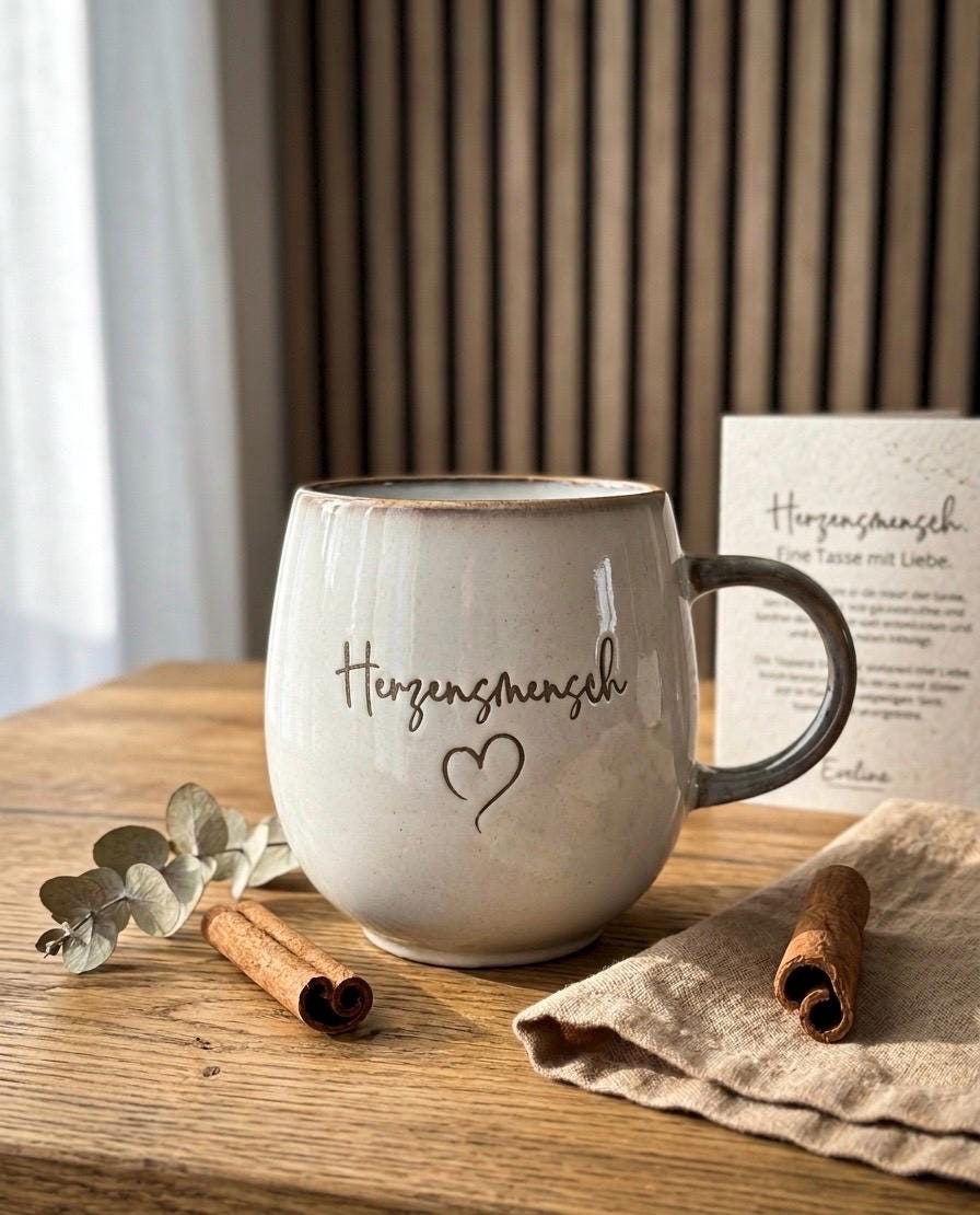 Personalisierte Tasse mit Name Geschenk für Mama Freundin Gravur Becher individuell Keramik Geschenkidee Geburtstag Weihnachten