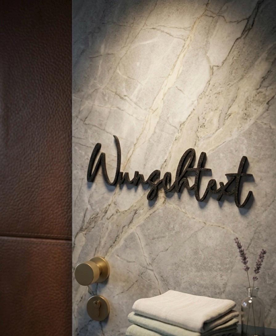 Personalisierter Schriftzug Wohnzimmer | Name Wanddeko Holz | Custom Name Sign | Familienname Schild | Geschenk Einzug Hochzeit