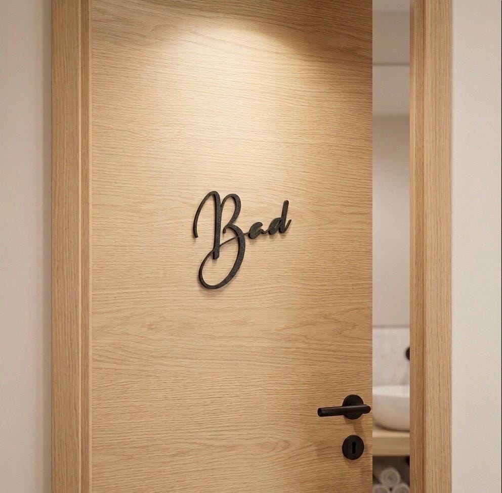 Personalisierter Schriftzug Wohnzimmer | Name Wanddeko Holz | Custom Name Sign | Familienname Schild | Geschenk Einzug Hochzeit