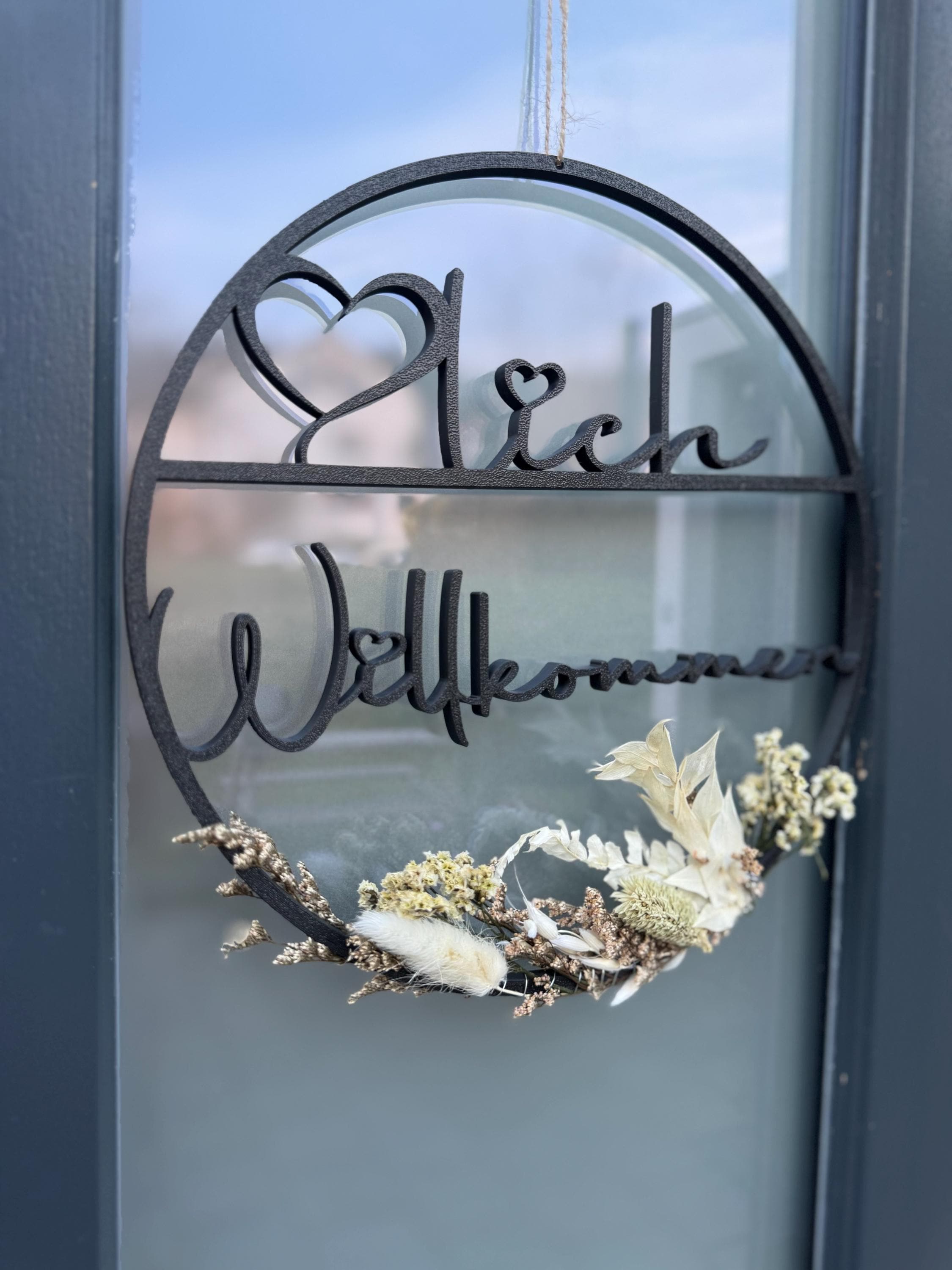 Türschild personalisiert / Familienschild  / 3D / 3D-Druck / Nach Wunsch / Namenstürschild / mit Deko / personalisiertes Geschenk / Türkranz