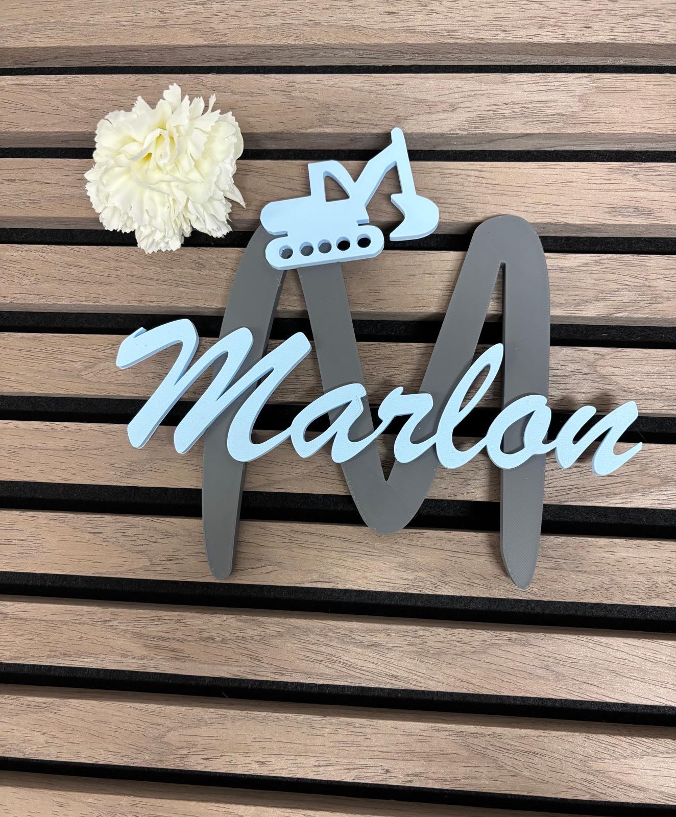 Türschild Kinderzimmer / Namensschild personalisiert / 3D / 3D-Druck / Nach Wunsch / Namenstürschild / personalisiertes Geschenk __etsy:7814140920