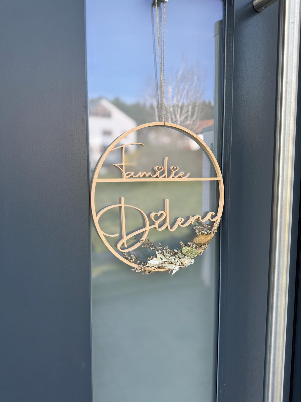 Türschild personalisiert / Familienschild  / 3D / 3D-Druck / Nach Wunsch / Namenstürschild / mit Deko / personalisiertes Geschenk / Türkranz (etsy image id: 7886874491)