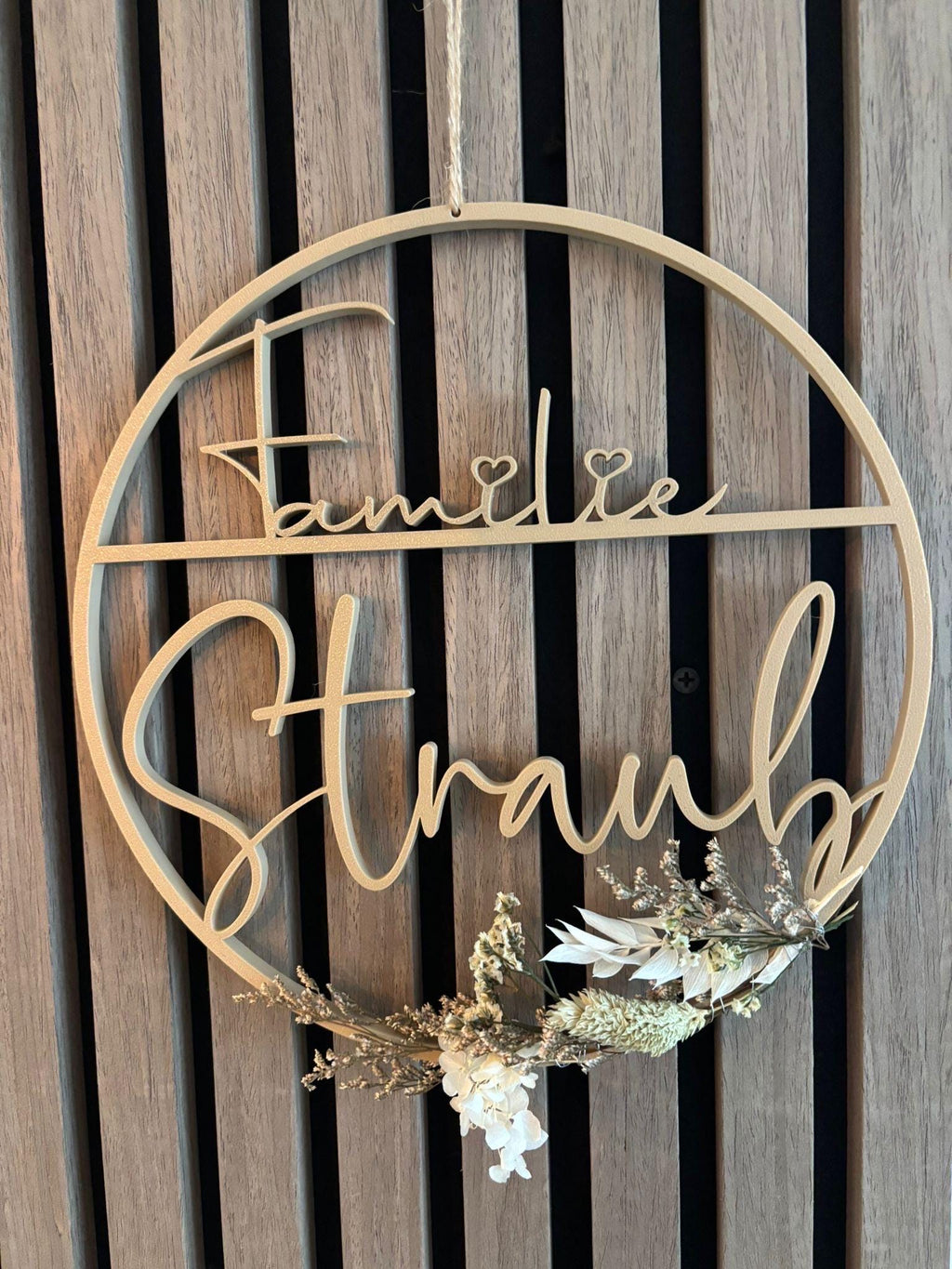 Türschild personalisiert / Familienschild  / 3D / 3D-Druck / Nach Wunsch / Namenstürschild / mit Deko / personalisiertes Geschenk / Türkranz (etsy image id: 7918477000)