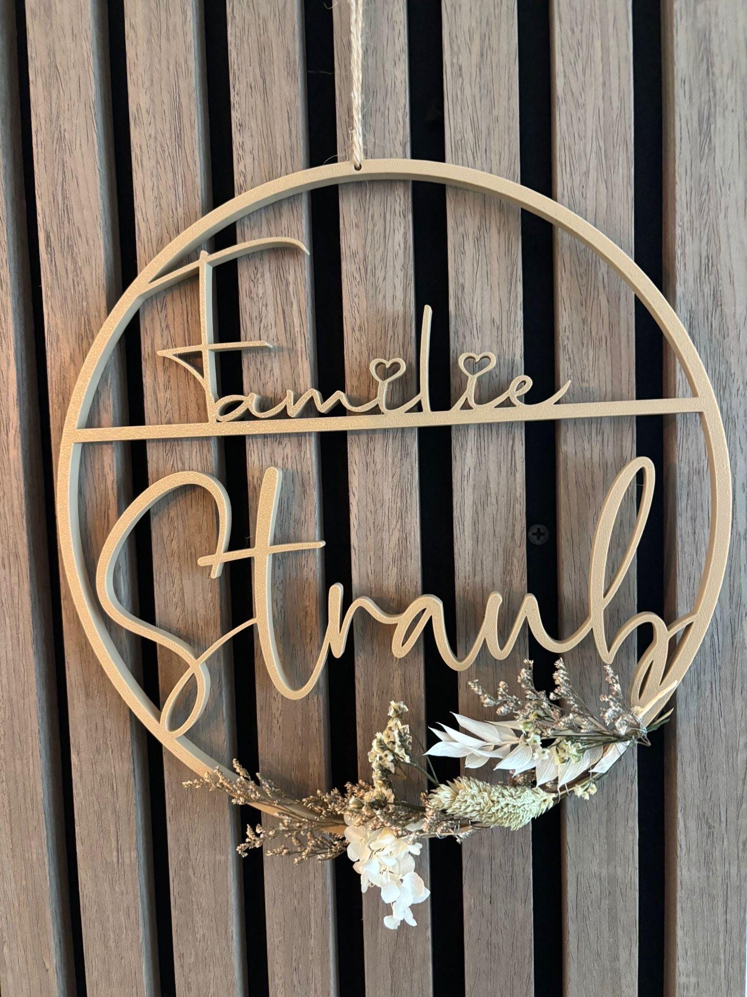 Türschild personalisiert / Familienschild  / 3D / 3D-Druck / Nach Wunsch / Namenstürschild / mit Deko / personalisiertes Geschenk / Türkranz (etsy image id: 7918477000)