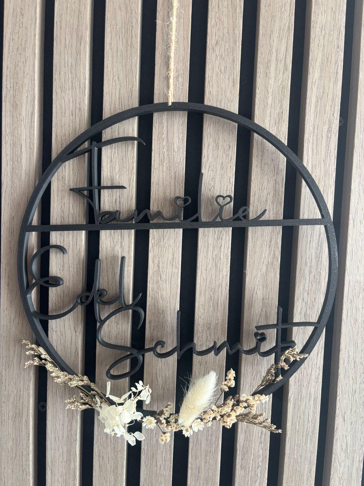 Türschild personalisiert / Familienschild  / 3D / 3D-Druck / Nach Wunsch / Namenstürschild / mit Deko / personalisiertes Geschenk / Türkranz (etsy image id: 8017797267)