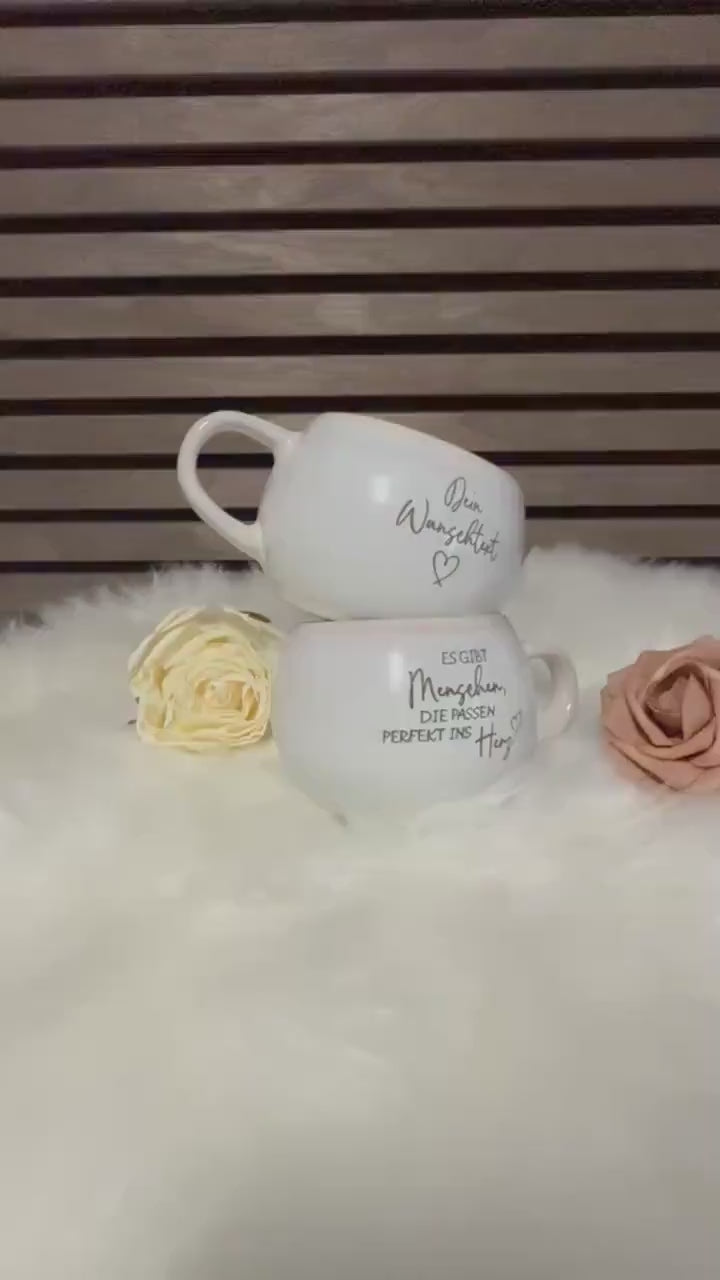 Personalisierte Tasse mit Gravur Namen | Geschenk für Mama | Geburtstagsgeschenk Frau | individuelle Keramiktasse